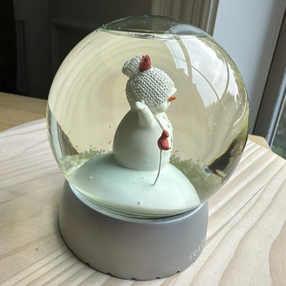 Department 56 Snowman Snow Globe 4.5 Inch Joy Seasons Greetings Enesco‎ 2009